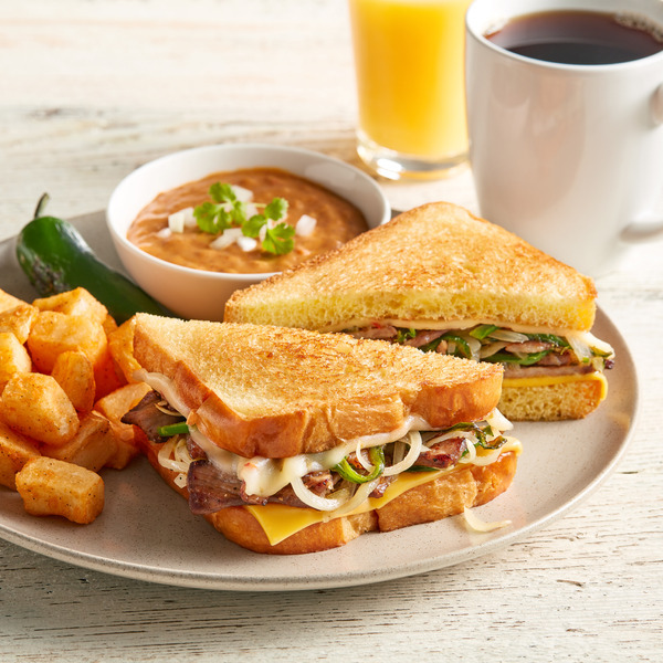 Carne Asada Grilled Cheese Birria Hollandaise